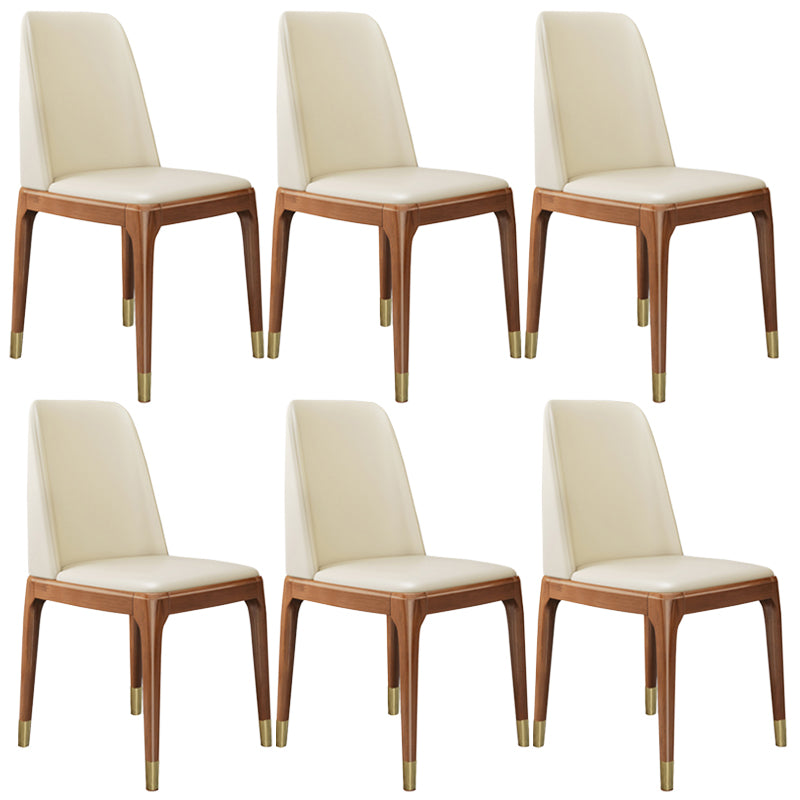 Leather Scandinavian Restaurant Side Chair Colorful Parsons Dining Chair