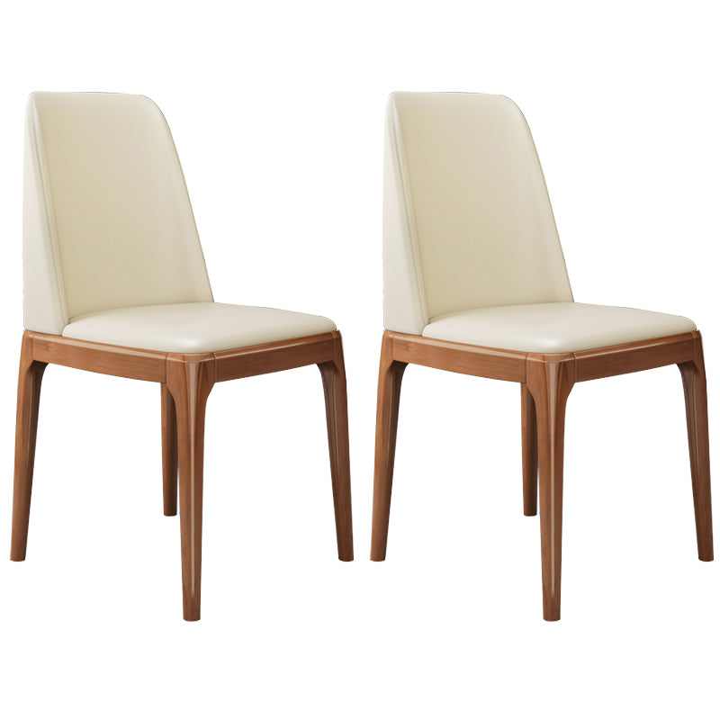 Leather Scandinavian Restaurant Side Chair Colorful Parsons Dining Chair