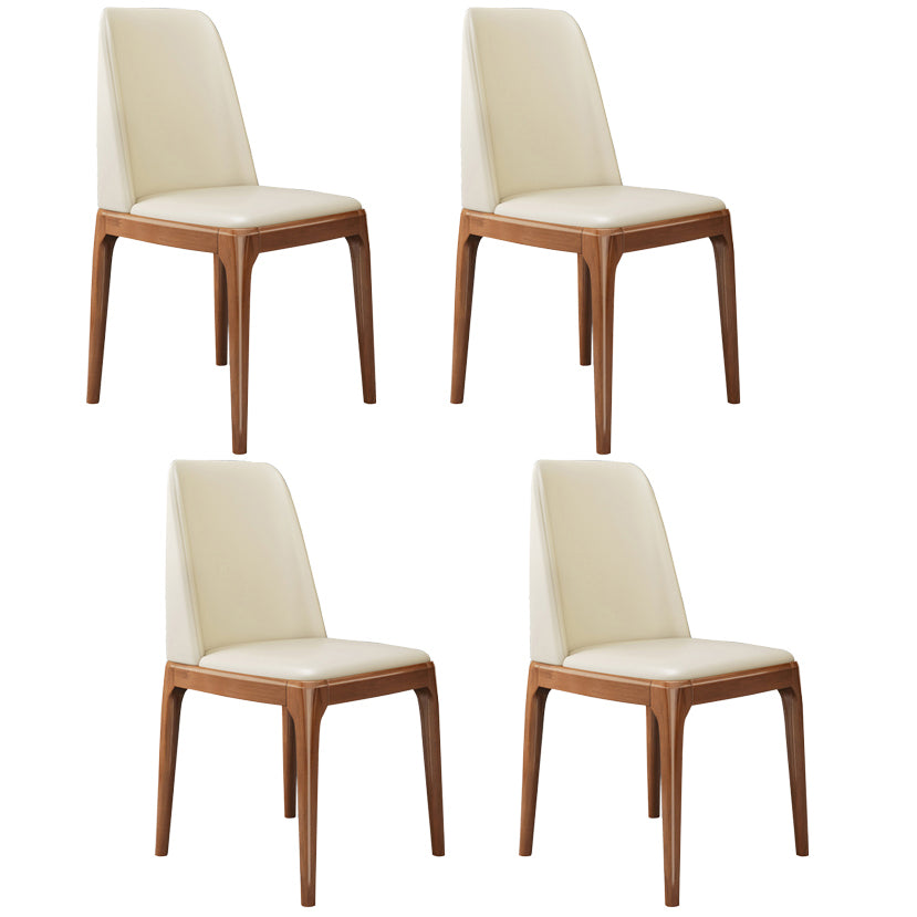 Leather Scandinavian Restaurant Side Chair Colorful Parsons Dining Chair