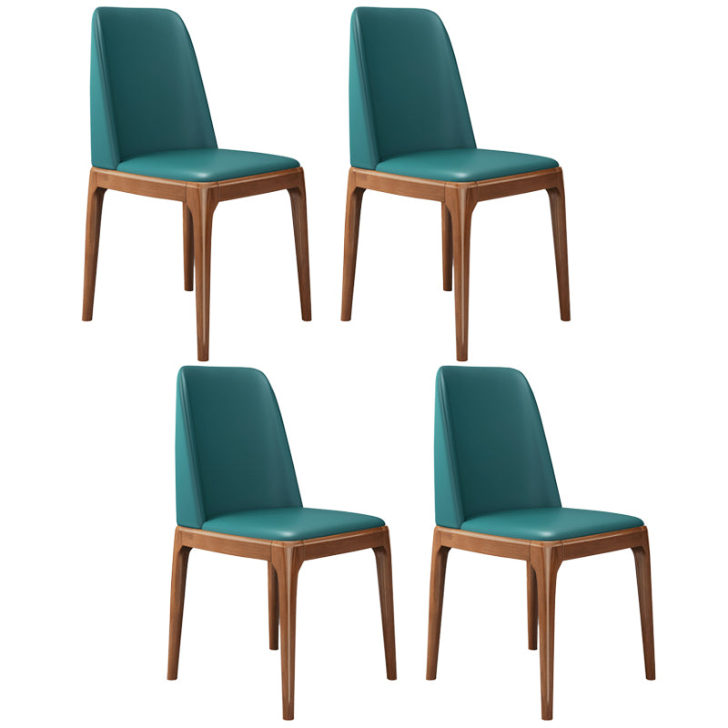 Leather Scandinavian Restaurant Side Chair Colorful Parsons Dining Chair
