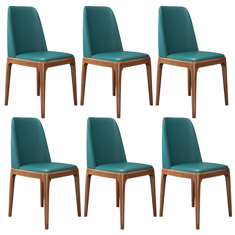 Leather Scandinavian Restaurant Side Chair Colorful Parsons Dining Chair