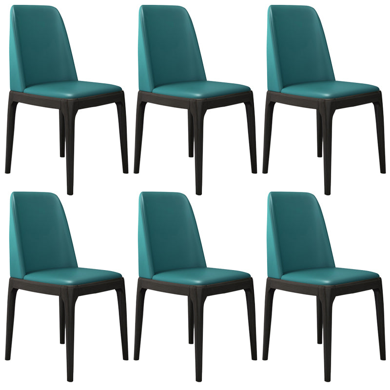 Leather Scandinavian Restaurant Side Chair Colorful Parsons Dining Chair