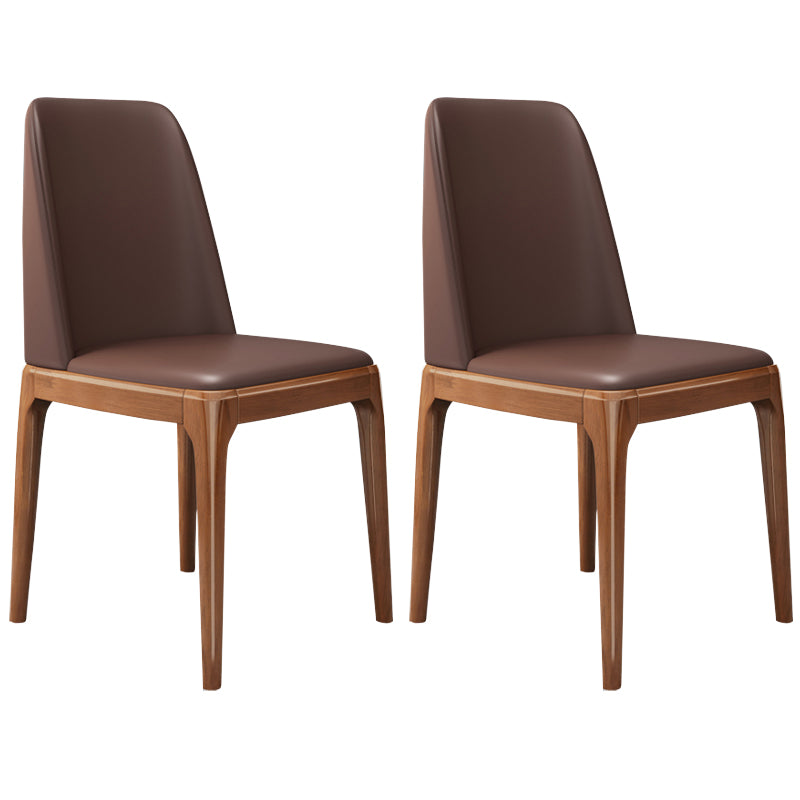 Leather Scandinavian Restaurant Side Chair Colorful Parsons Dining Chair