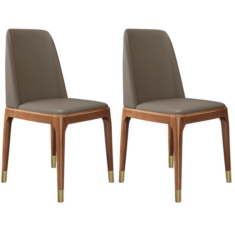 Leather Scandinavian Restaurant Side Chair Colorful Parsons Dining Chair