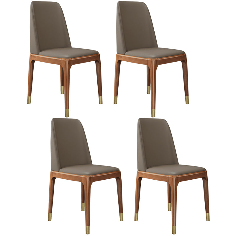Leather Scandinavian Restaurant Side Chair Colorful Parsons Dining Chair