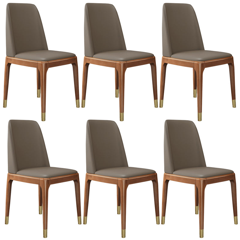 Leather Scandinavian Restaurant Side Chair Colorful Parsons Dining Chair