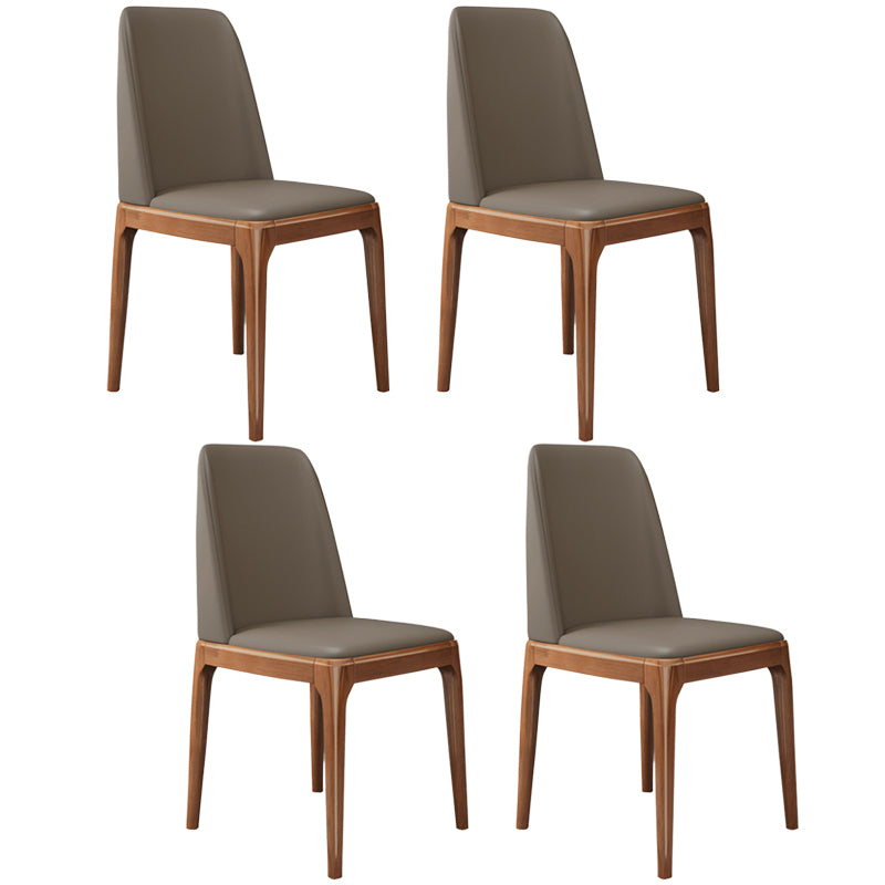 Leather Scandinavian Restaurant Side Chair Colorful Parsons Dining Chair