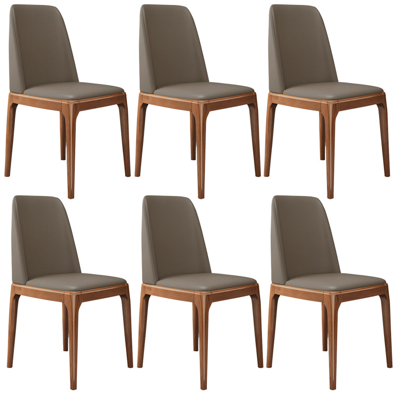 Leather Scandinavian Restaurant Side Chair Colorful Parsons Dining Chair
