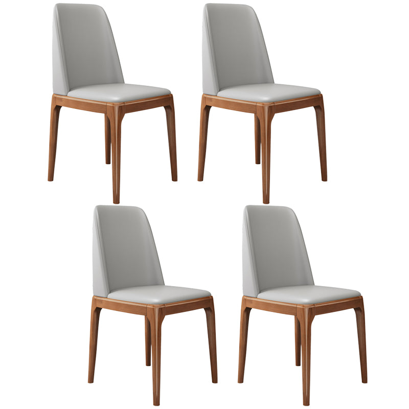 Leather Scandinavian Restaurant Side Chair Colorful Parsons Dining Chair