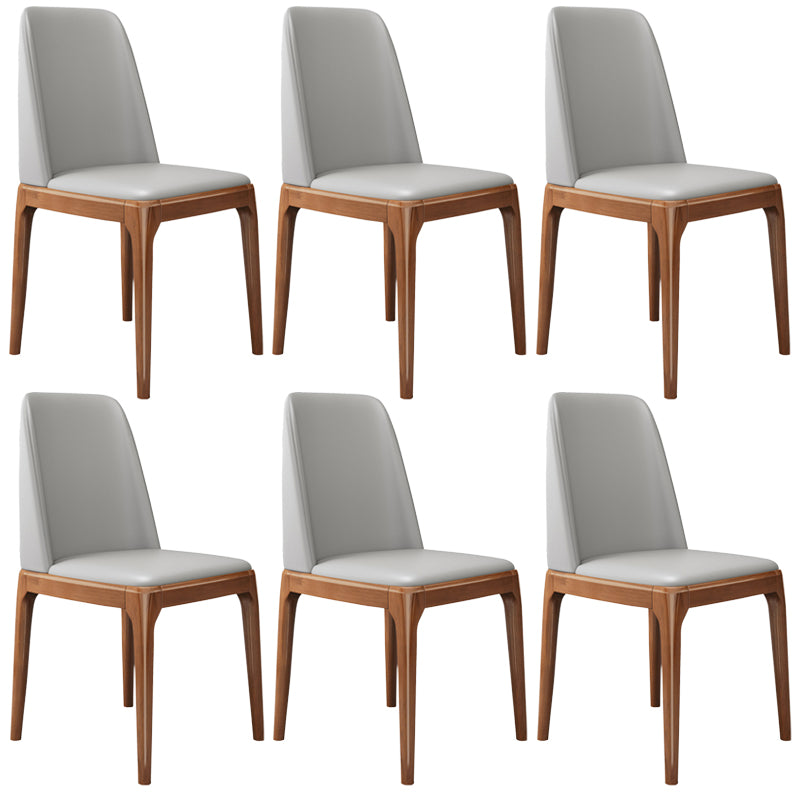 Leather Scandinavian Restaurant Side Chair Colorful Parsons Dining Chair