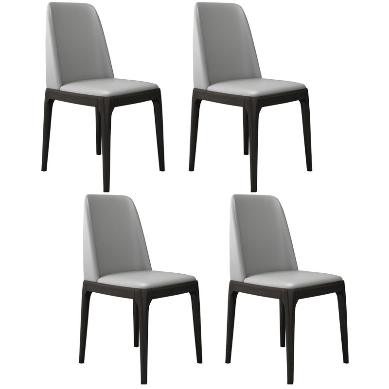Leather Scandinavian Restaurant Side Chair Colorful Parsons Dining Chair