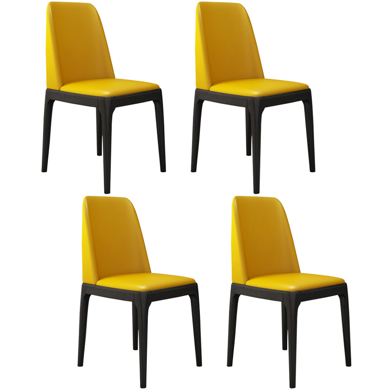 Leather Scandinavian Restaurant Side Chair Colorful Parsons Dining Chair