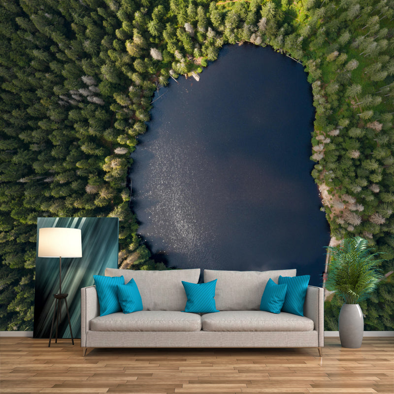 Huge Forest Landscapes Mural Horizontal Photography Wall Covering for Bedroom