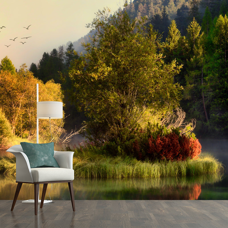 Huge Forest Landscapes Mural Photography Wall Covering for Dining Room