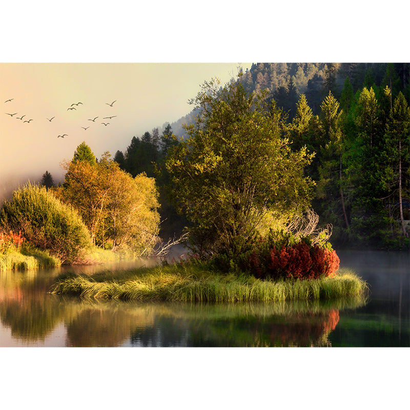 Huge Forest Landscapes Mural Photography Wall Covering for Dining Room