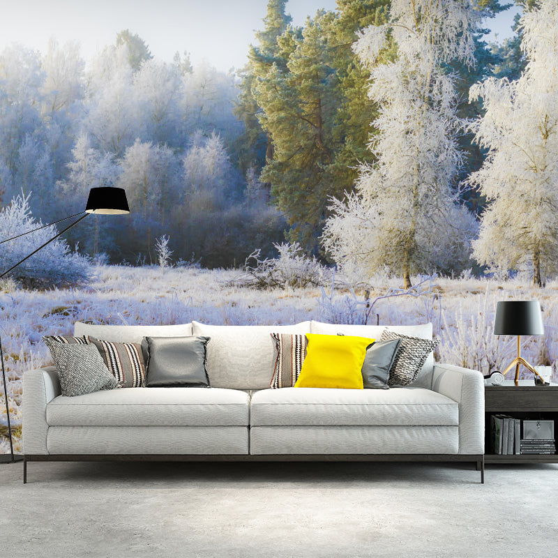 Huge Forest Mural Horizontal Photography Wall Covering for Dining Room