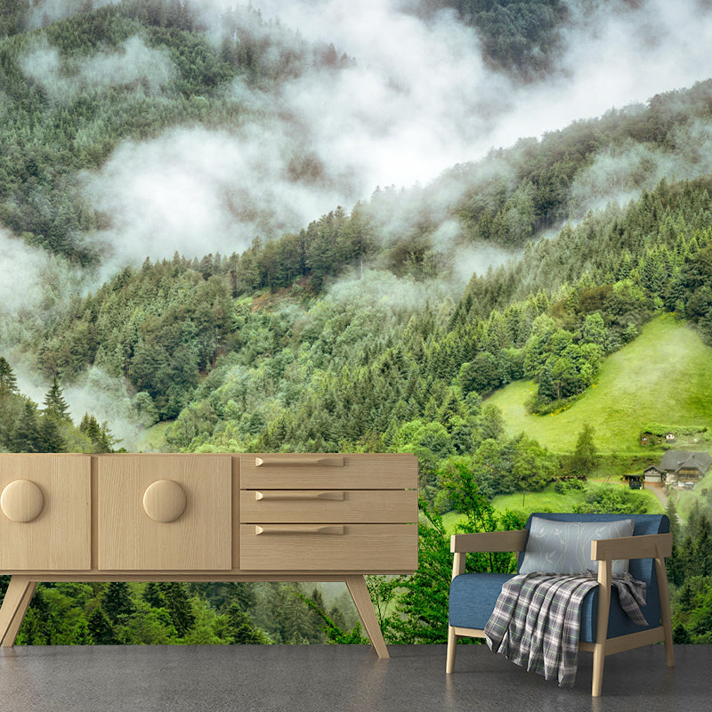 Huge Forest Mural Horizontal Photography Wall Covering for Living Room