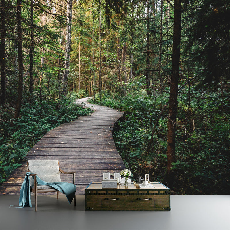 Modern Forest Wall Mural Decor Horizontal Photography Eco-friendly for Decoration