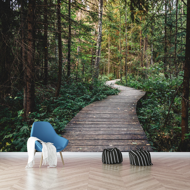 Modern Forest Wall Mural Decor Horizontal Photography Eco-friendly for Decoration