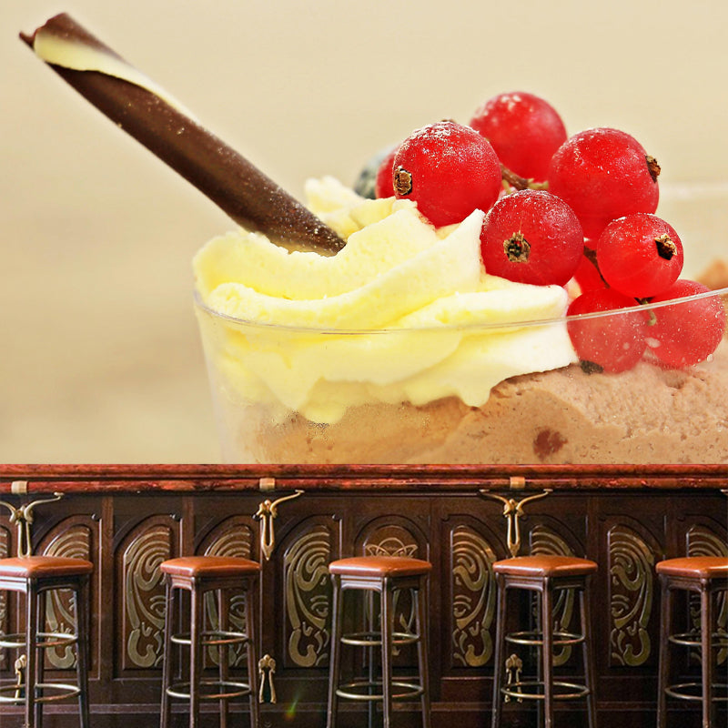 Dessert Shop Wall Mural with Ice Cream Painting Eco-friendly Wall Decor