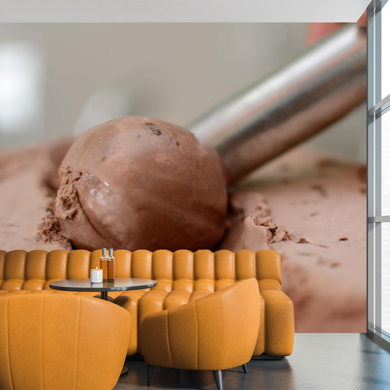 Customized Ice Cream Pattern Mural Wallpaper Mildew Resistant Commerce Shop