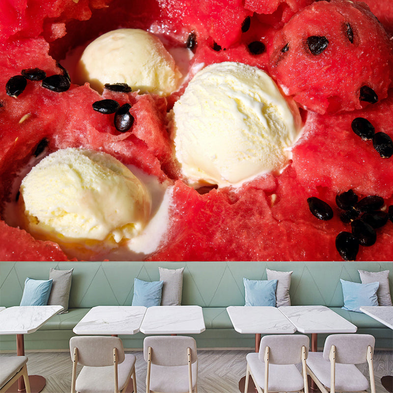 Customized Ice Cream Painting Mural Wallpaper Mildew Resistant Commerce Shop