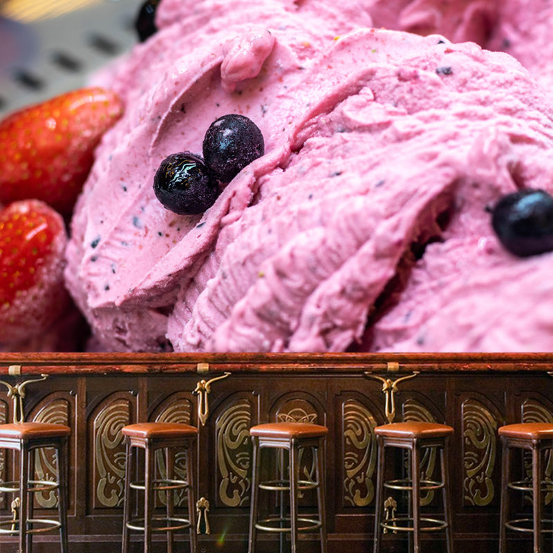 Ice Cream Mural Wallpaper Wall Covering Environment Friendly Commerce Shop