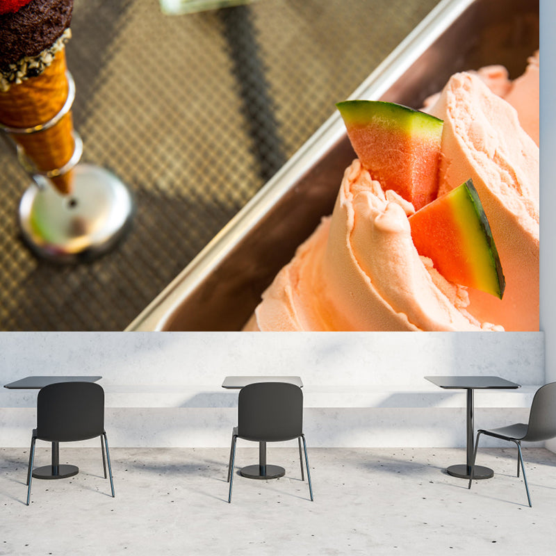 Customized Ice Cream Mural Wallpaper Wall Covering Environmental Commerce Shop