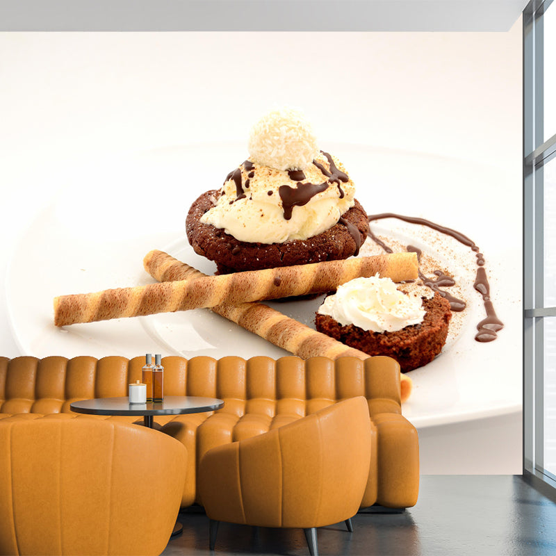 Customized Ice Cream Mural Wallpaper Wall Covering Environmental Commerce Shop