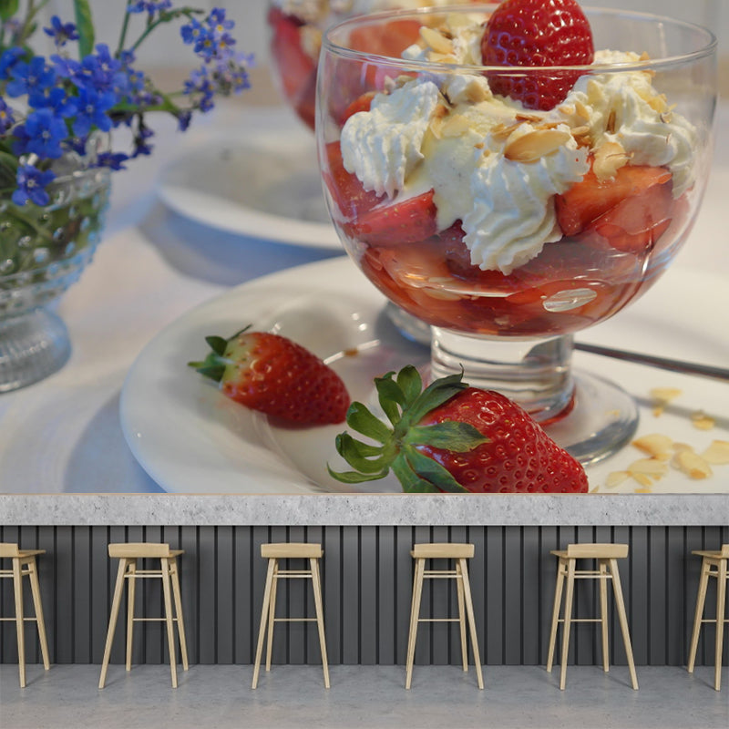 Customized Ice Cream Mural Wallpaper Wall Covering Environmental Commerce Shop