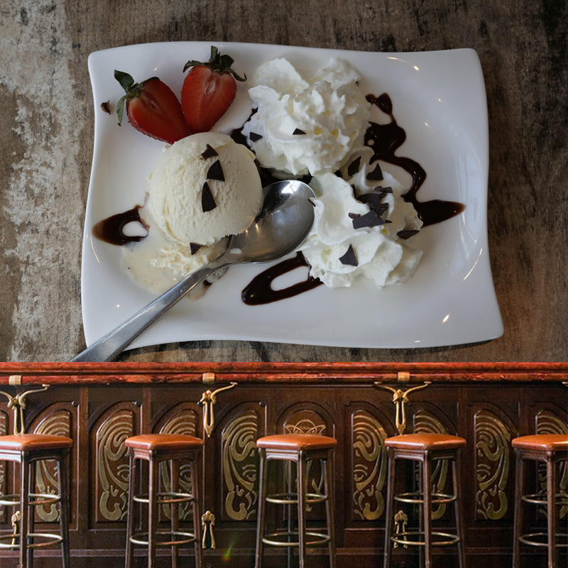 Dessert Shop Wall Mural Decor with Ice Cream Painting Environmental for Decoration