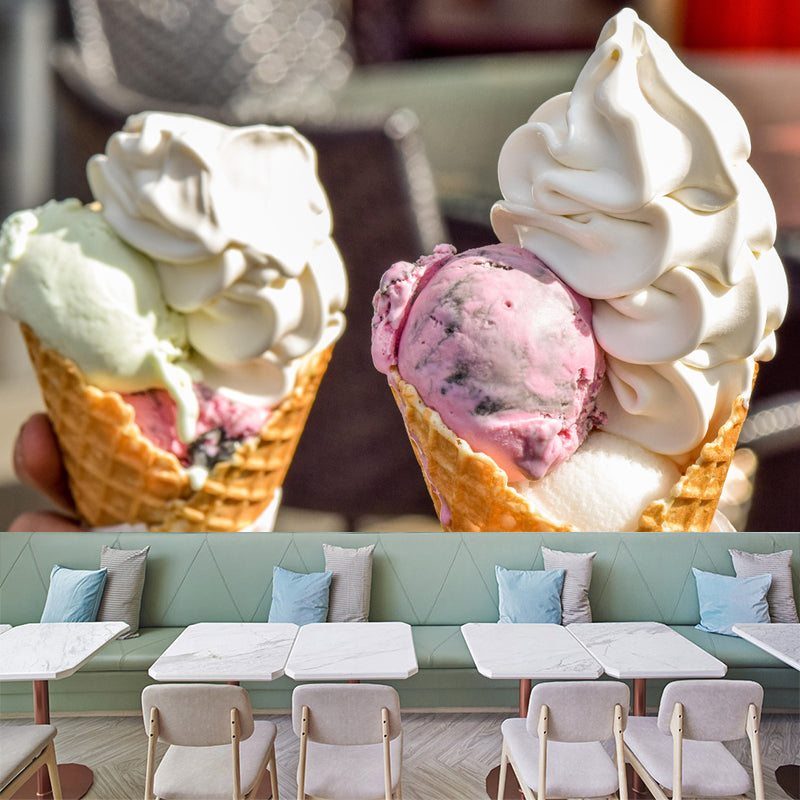 Customized Ice Cream Wall Mural Wallpaper Horizontal Photography Commerce Shop