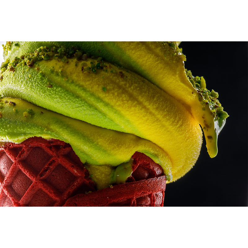 Nice Ice Cream Mural Mildew Resistant Contemporary Wall Covering for Commercial Use