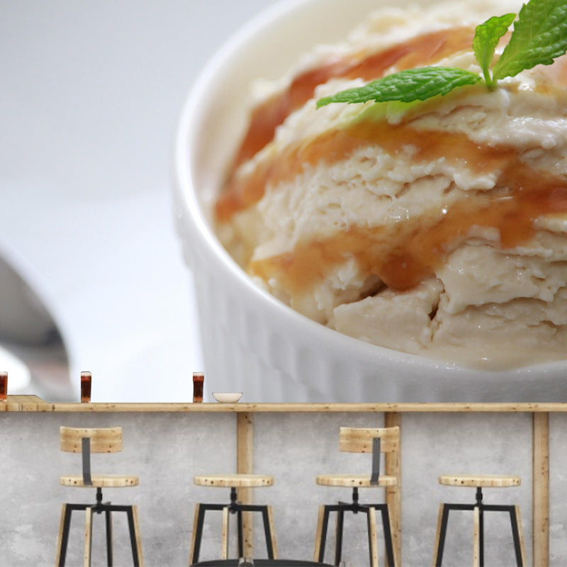 Customized Ice Cream Mural Wallpaper Wall Covering Mildew Resistant Commerce Shop