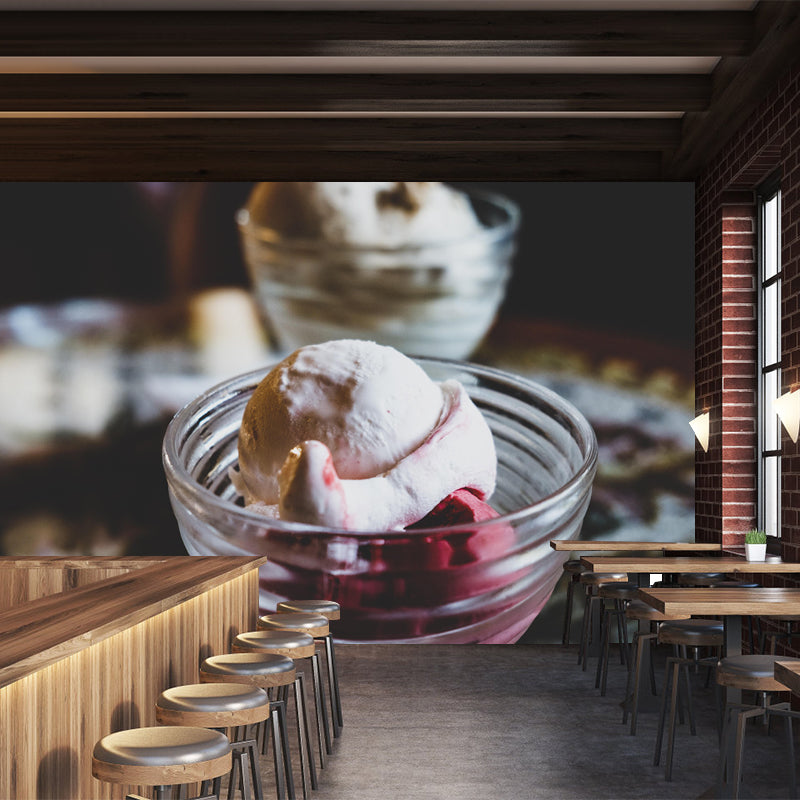 Customized Ice Cream Mural Wallpaper Wall Covering Mildew Resistant Commerce Shop