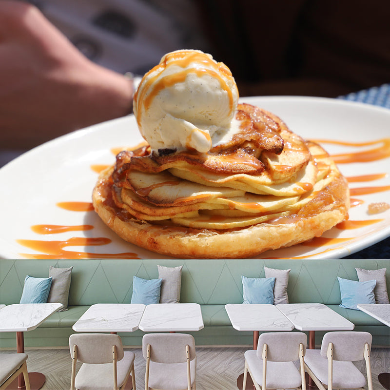 Ice Cream Mural Mildew Resistant Contemporary Style Wall Covering for Commercial Use