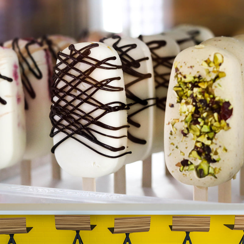 Modern Dessert Shop Wall Mural Decor with Ice Cream Pattern Eco-friendly Wallpaper