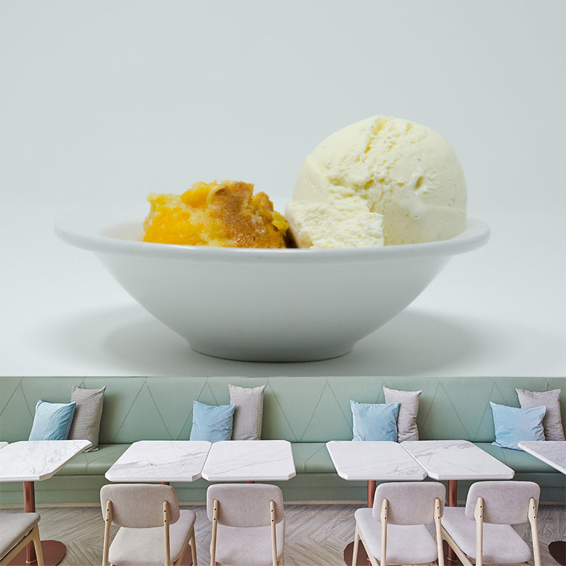 Ice Cream Mural Mildew Resistant Contemporary Wall Covering for Commercial Use