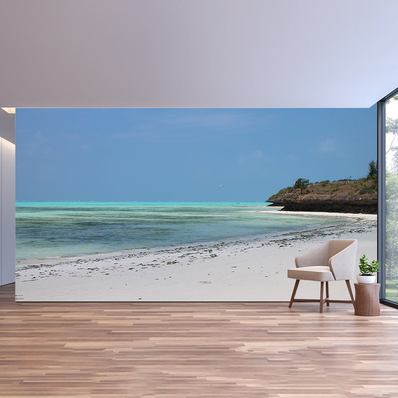 Photo of Tropical Beach Mural Stain Resistant Wall Art for Dining Room