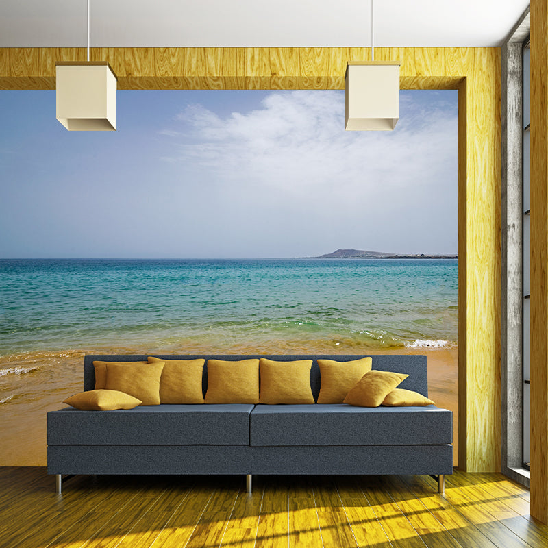 Photo of Tropical Beach Mural Stain Resistant Wall Art for Dining Room