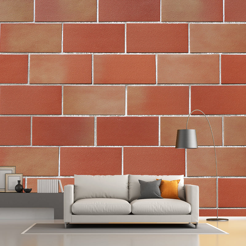 Industrial Style Brick Wall Mural Wallpaper for Cafeteria Living Room, Waterproofing