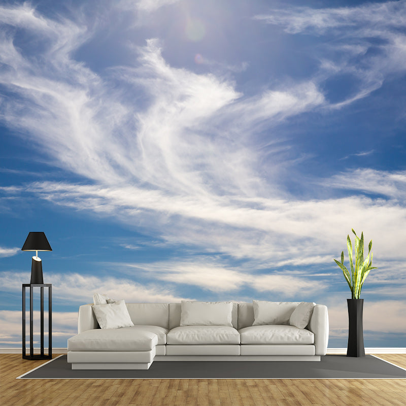 Clear Sky Wall Mural for Sleeping Room Moisture Resistant Wall Art, Made to Measure