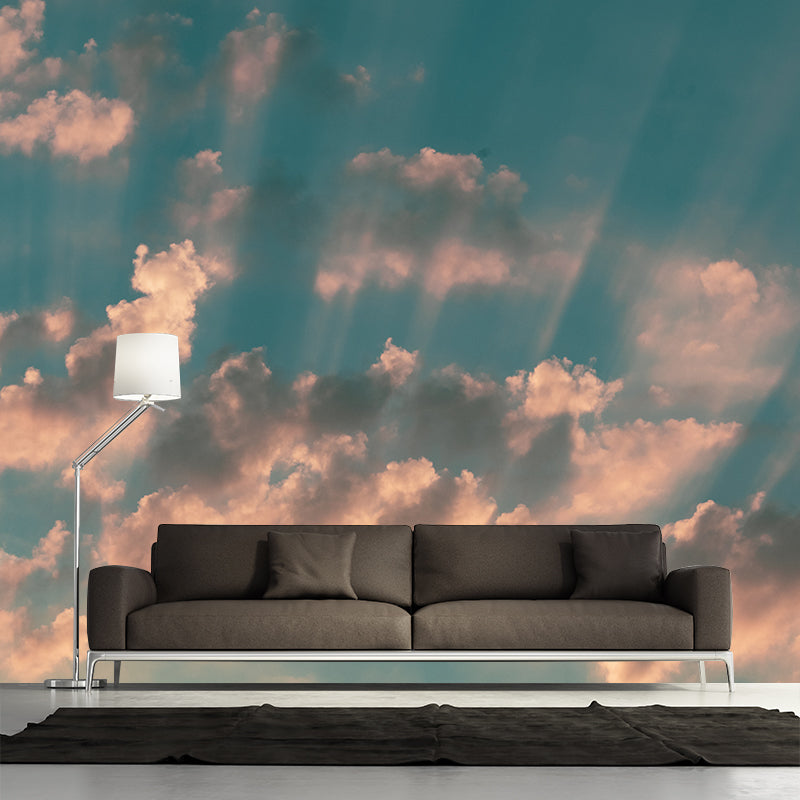 Clear Sky Wall Mural for Sleeping Room Moisture Resistant Wall Art, Made to Measure