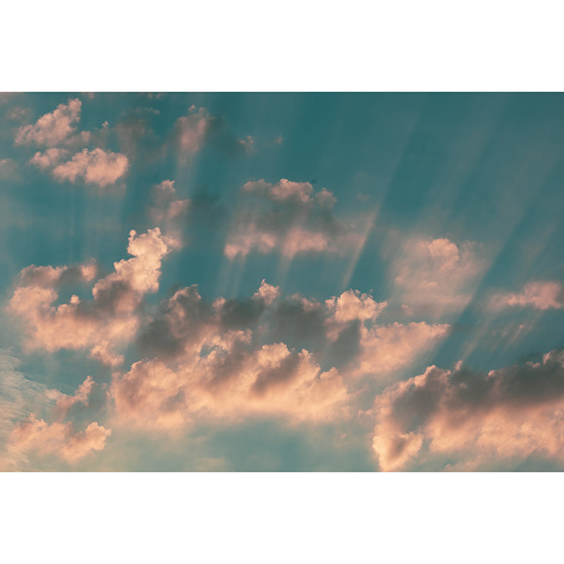 Clear Sky Wall Mural for Sleeping Room Moisture Resistant Wall Art, Made to Measure