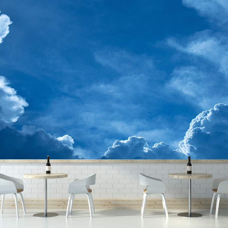 Blue Sky with White Clouds Home Decoration Sitting Room Wall Decor, Waterproofing