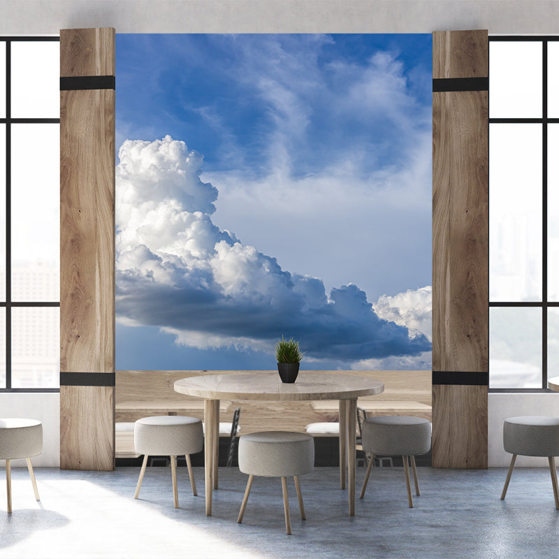 Blue Sky with White Clouds Home Decoration Sitting Room Wall Decor, Waterproofing