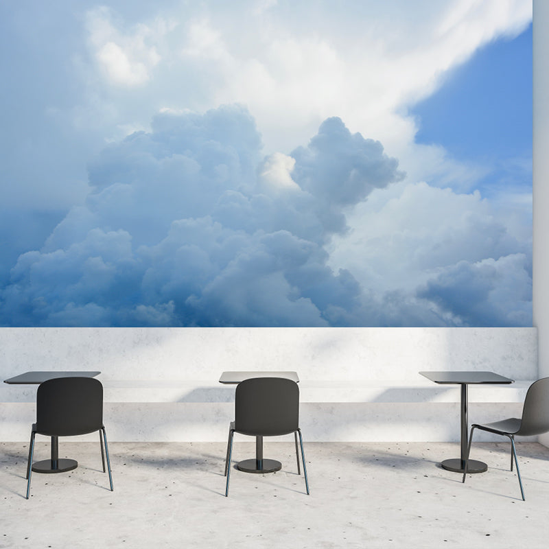 Blue Sky with White Clouds Home Decoration Sitting Room Wall Decor, Waterproofing