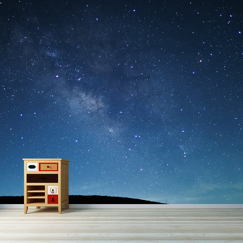 Beautiful Starry Night Mural Decal for Living Room Customized Wall Covering