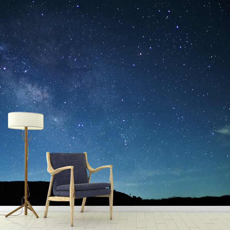 Beautiful Starry Night Mural Decal for Living Room Customized Wall Covering