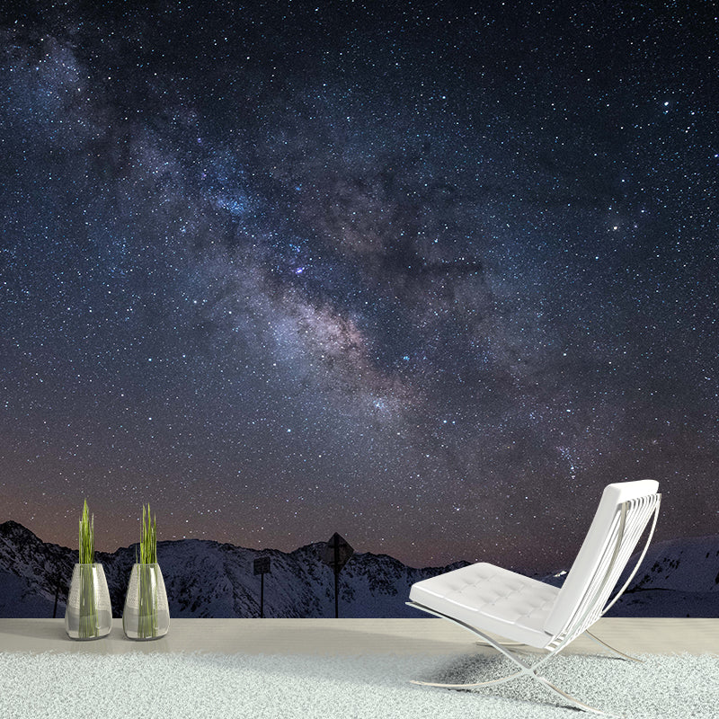 Beautiful Starry Night Mural Decal for Living Room Customized Wall Covering